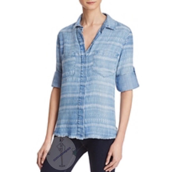 Anthropologie’s Cloth & Stone Chambray Button Down Shirt - Picture 2 of 6